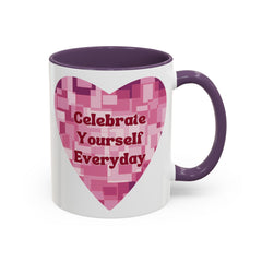 Celebrate Yourself Everyday Accent Mug - Purple