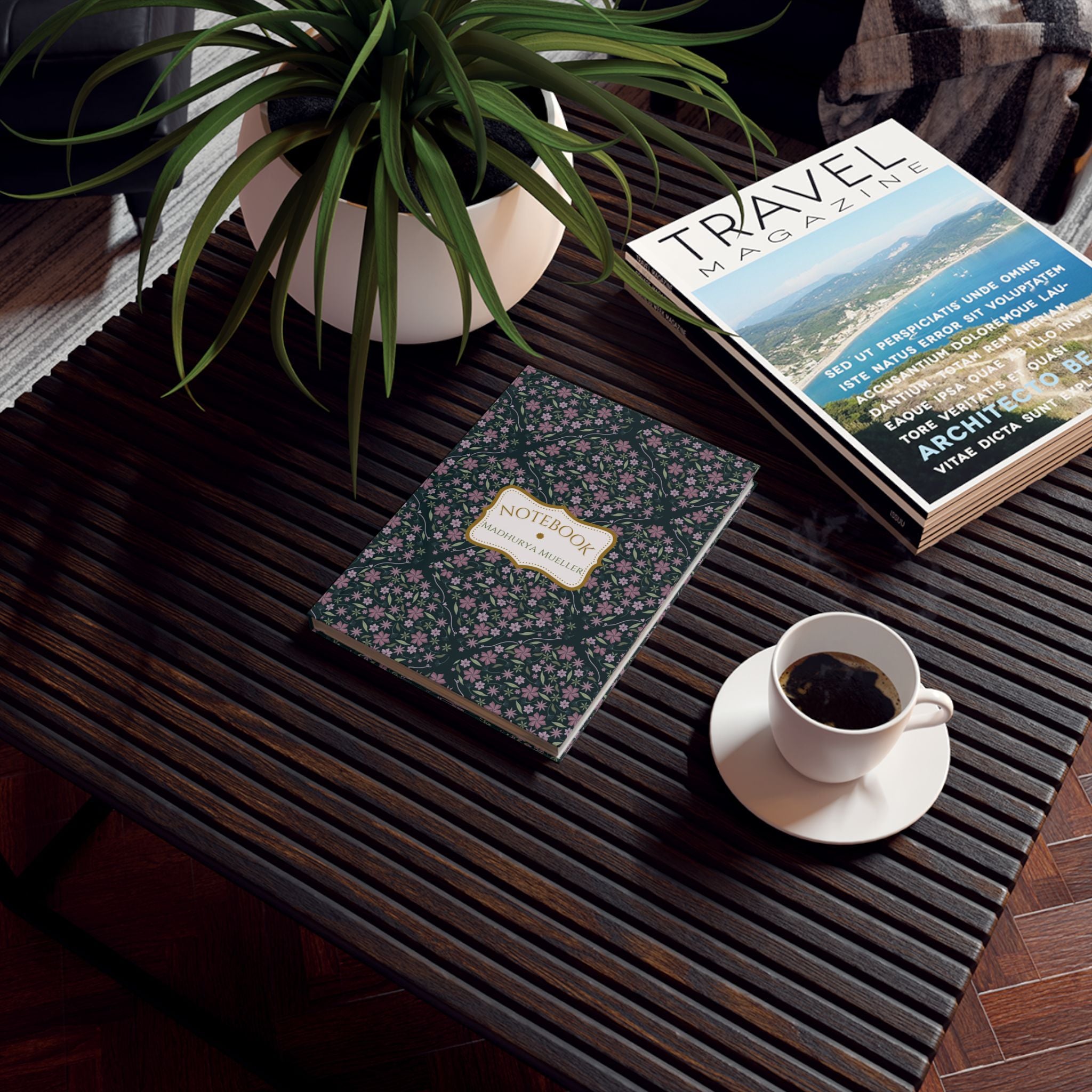 The Wildflower Personalized Journal - Blue