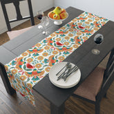 Vibrant Floral Bird Table Runner
