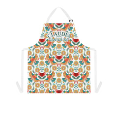 Personalized Vibrant Floral Bird Apron