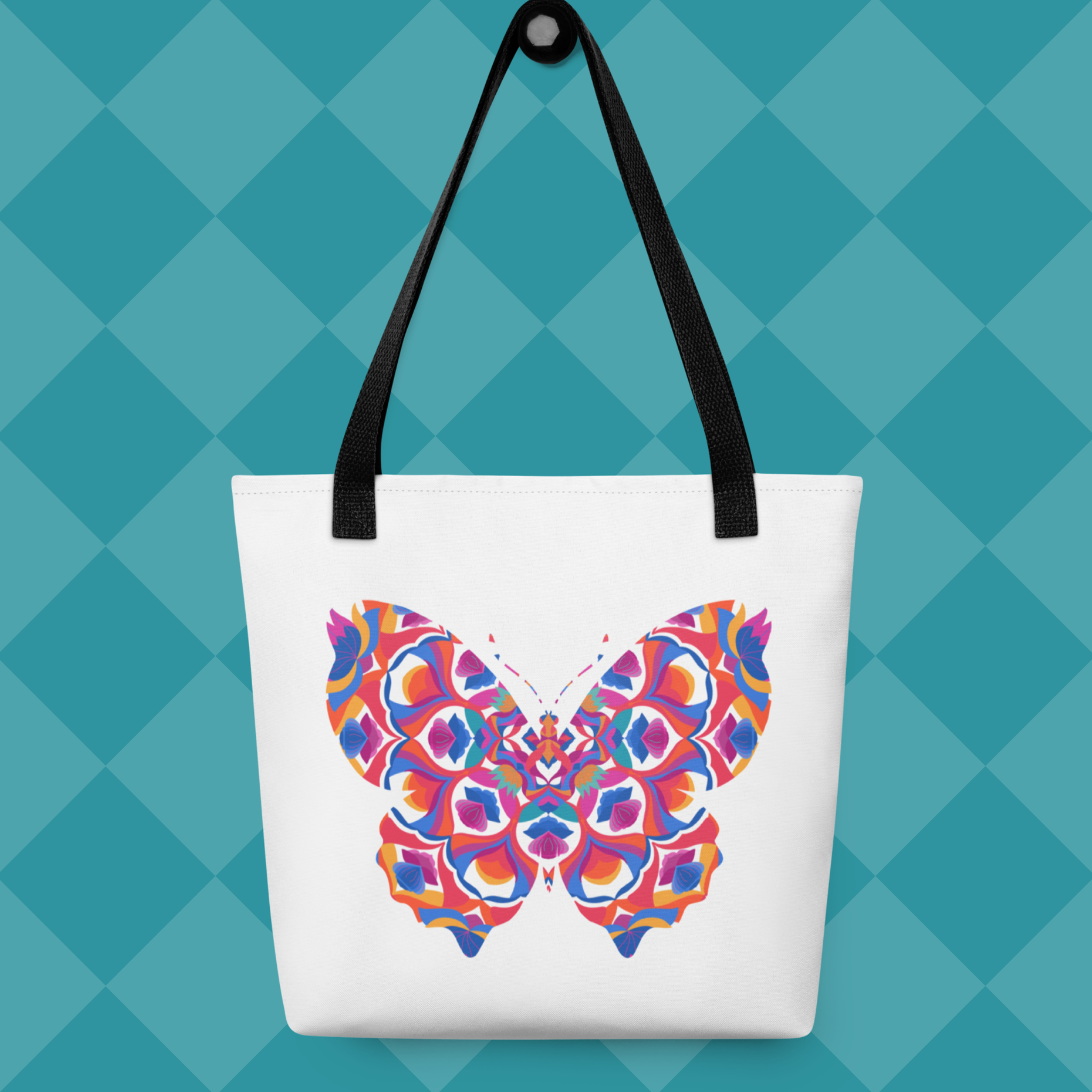 Blossom Whirl Tote Bag - White