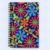Blue Fall Floral Spiral notebook