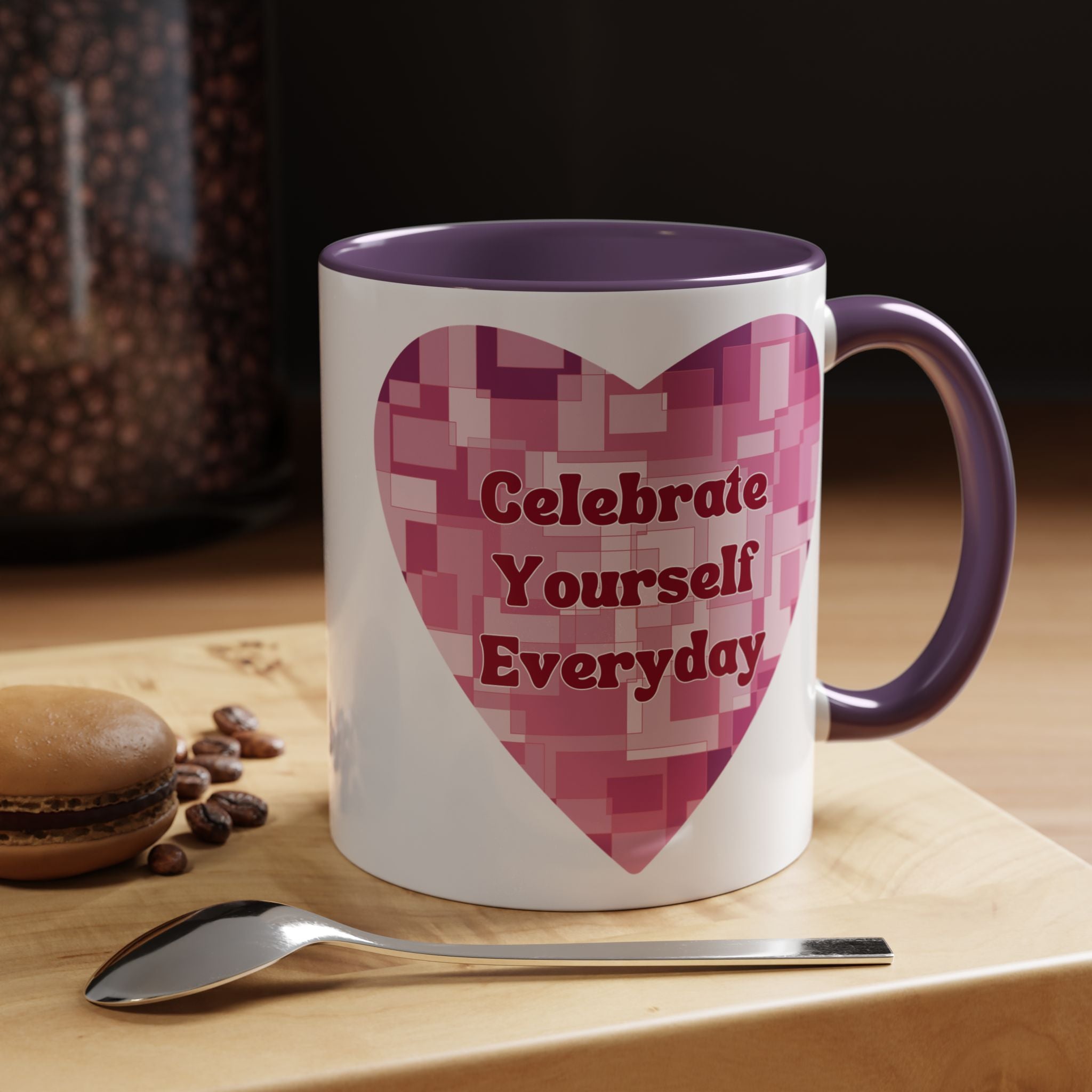 Celebrate Yourself Everyday Accent Mug - Purple