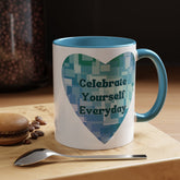 Celebrate Yourself Everyday Accent Mug - Blue