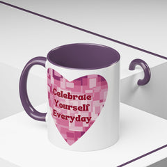 Celebrate Yourself Everyday Accent Mug - Purple