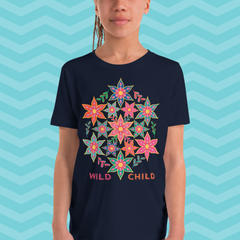 Floral T-shirt Kids and Youth - Wild Child