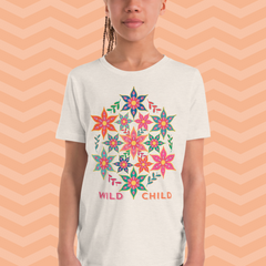 Floral T-shirt Kids and Youth - Wild Child