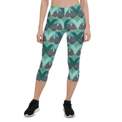 Peacock Capri Leggings