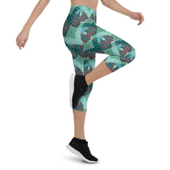 Peacock Capri Leggings