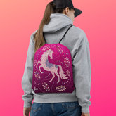 Unicorn Drawstring Bag - Purple