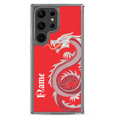 Personalized Dragon Clear Case for Samsung® Mobile - Red