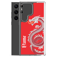 Personalized Dragon Clear Case for Samsung® Mobile - Red